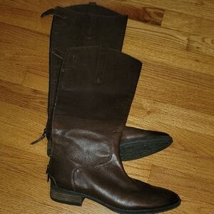 Sam Edelman Penny Brown Leather Knee-High Boots